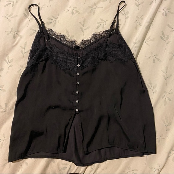 black satin tank top - Picture 5 of 6